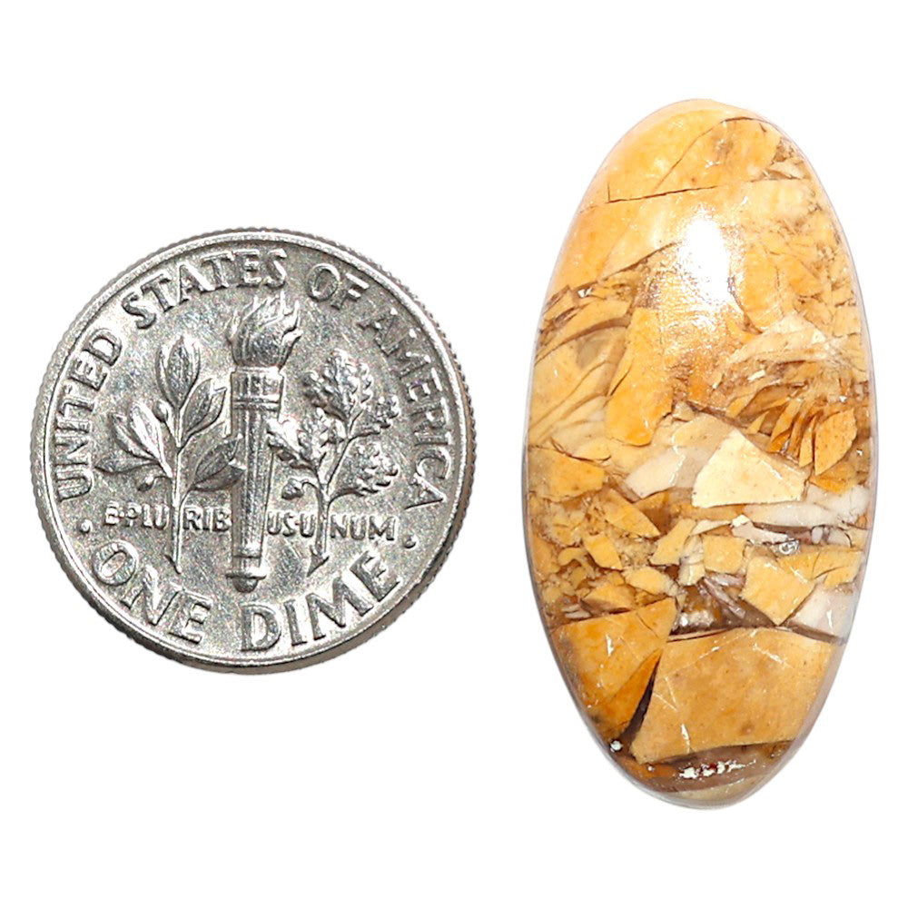 Natural Brecciated Mookaite 14.2x28.35x5.3 mm Oval Shape Polished Gemstone LS158-09186
