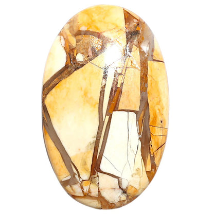 Natural Brecciated Mookaite 23.7x37.85x5.8 mm Oval Shape Polished Gemstone LS158-09187