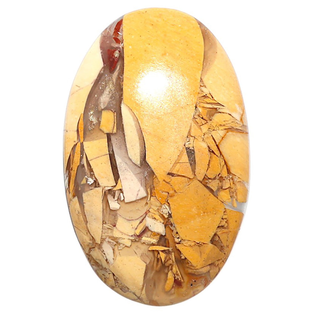 Natural Brecciated Mookaite 23x36.35x5.7 mm Oval Shape Polished Gemstone LS158-09188