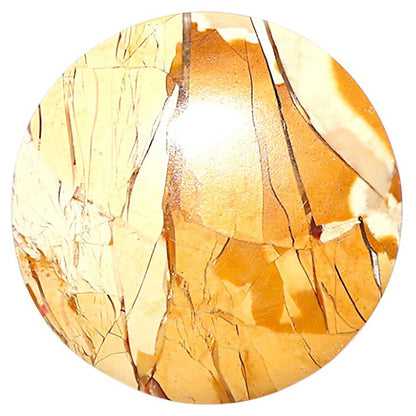 Natural Brecciated Mookaite 29.3x29.3x5 mm Round Shape Polished Gemstone LS158-09192