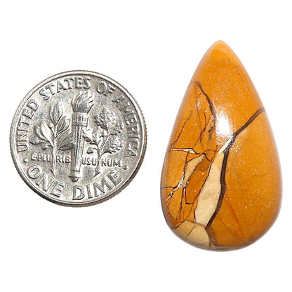 Natural Brecciated Mookaite 15.8x27.4x6 mm Pear Shape Polished Gemstone LS158-09194