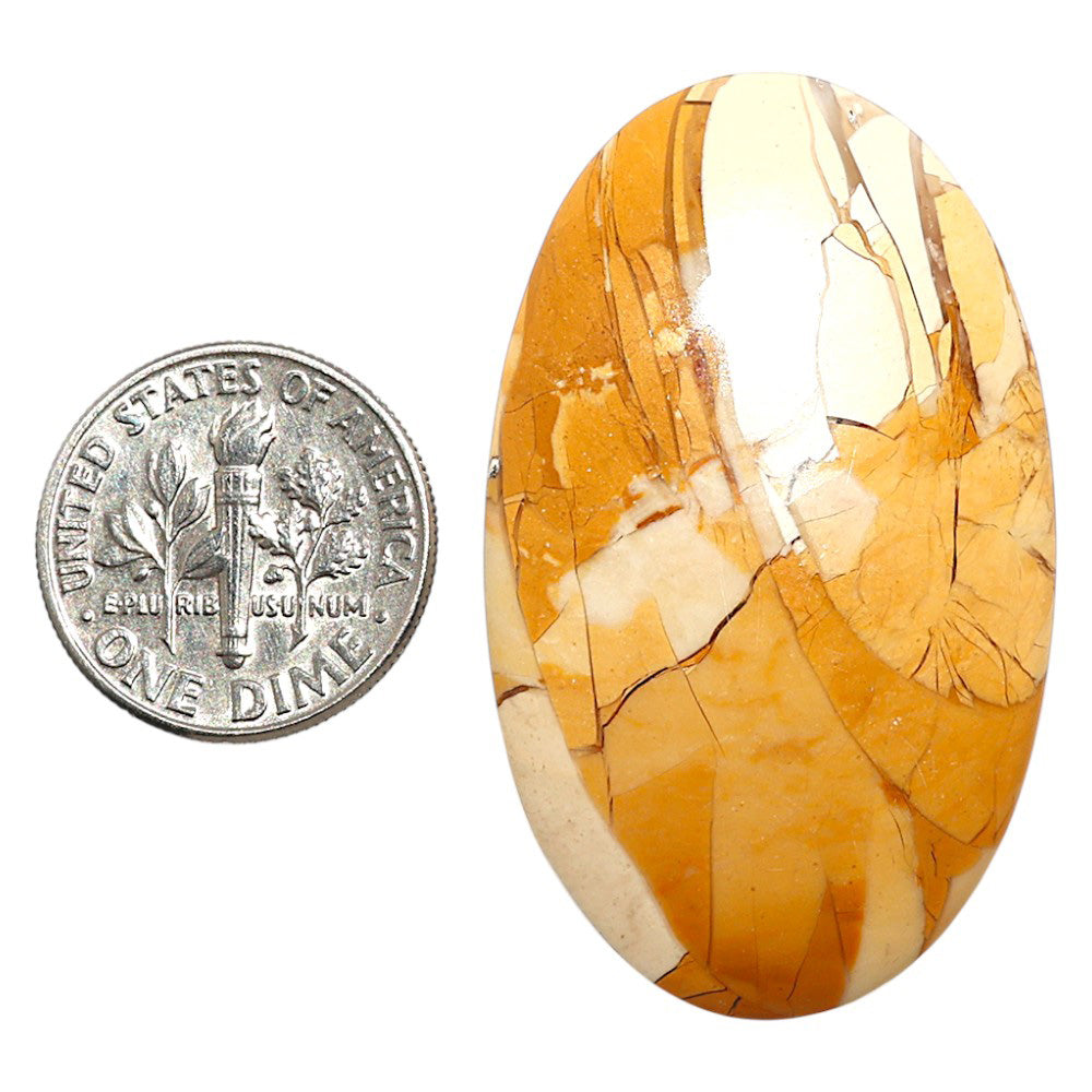 Natural Brecciated Mookaite 25.3x71.75x5 mm Oval Shape Polished Gemstone LS158-09195