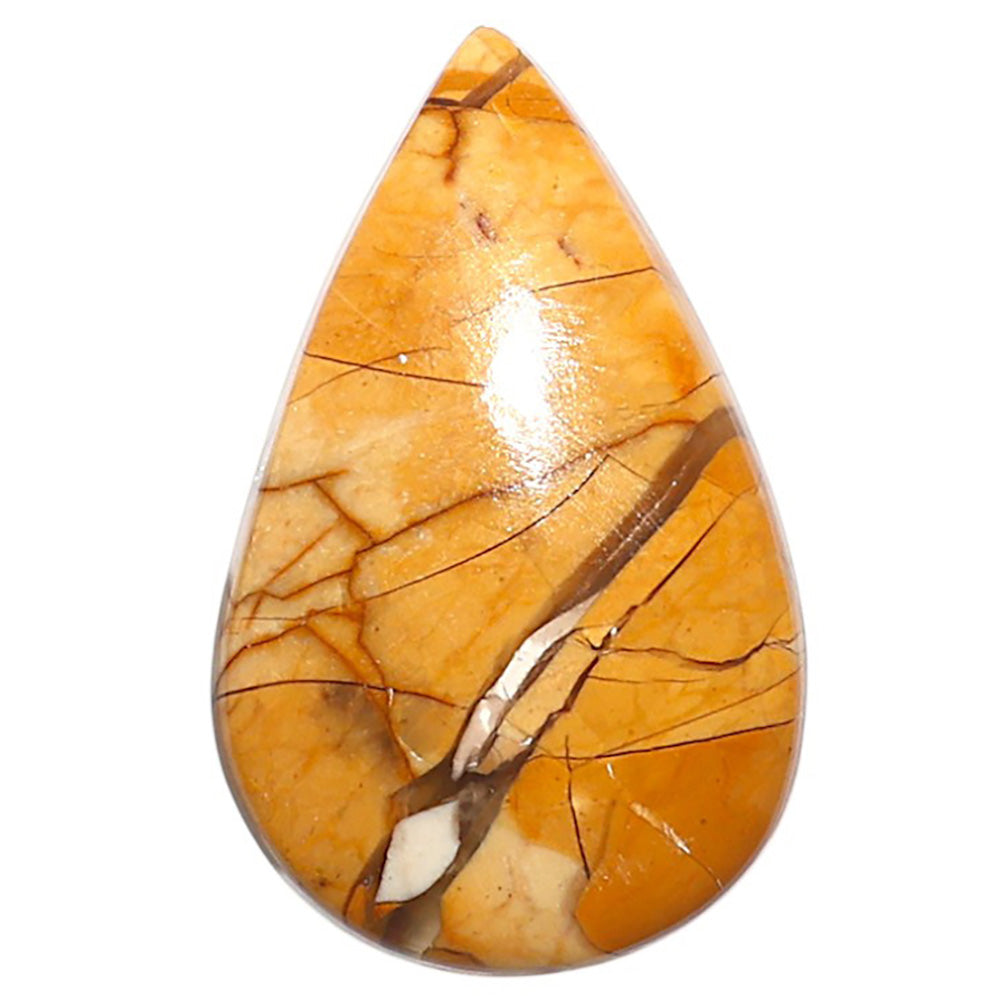 Natural Brecciated Mookaite 17.5x27.85x5.3 mm Pear Shape Polished Gemstone LS158-09196