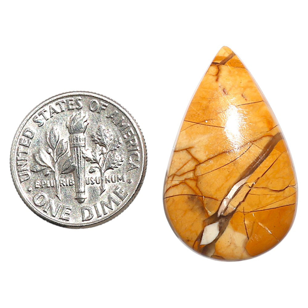 Natural Brecciated Mookaite 17.5x27.85x5.3 mm Pear Shape Polished Gemstone LS158-09196