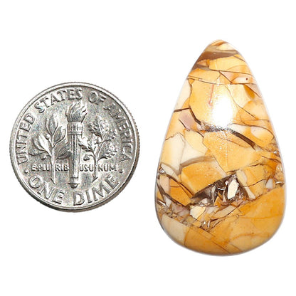 Natural Brecciated Mookaite 18x29.55x5.7 mm Pear Shape Polished Gemstone LS158-09197