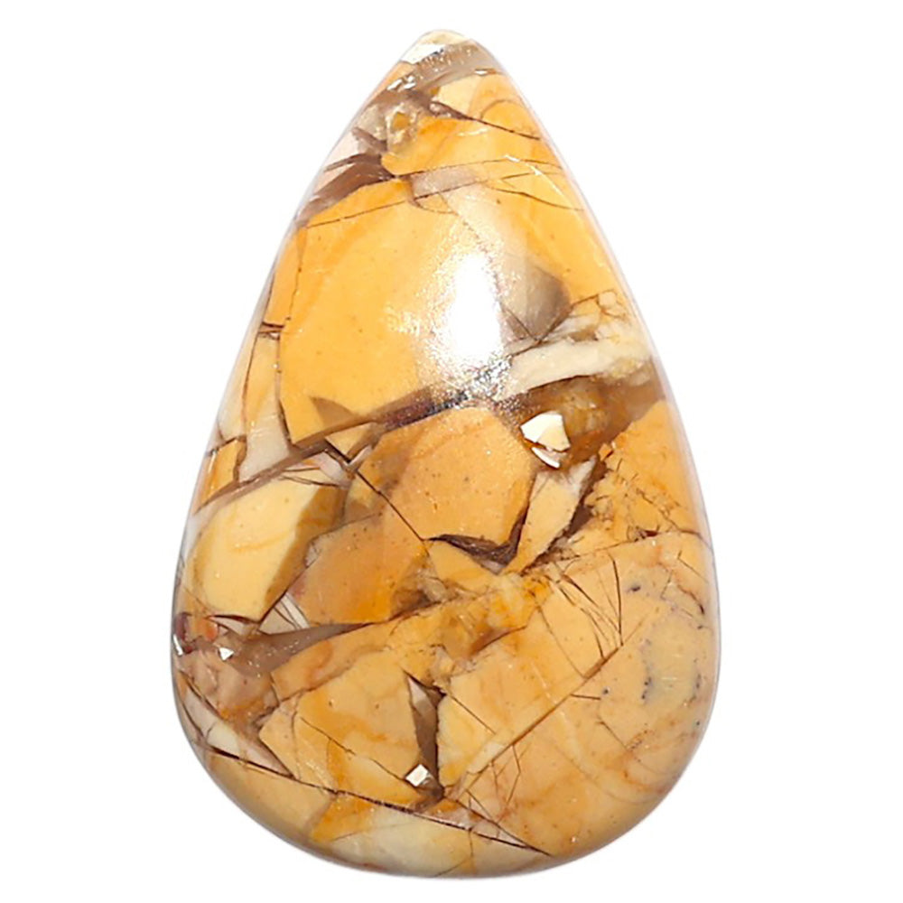 Natural Brecciated Mookaite 18.1x28.1x5 mm Pear Shape Polished Gemstone LS158-09198