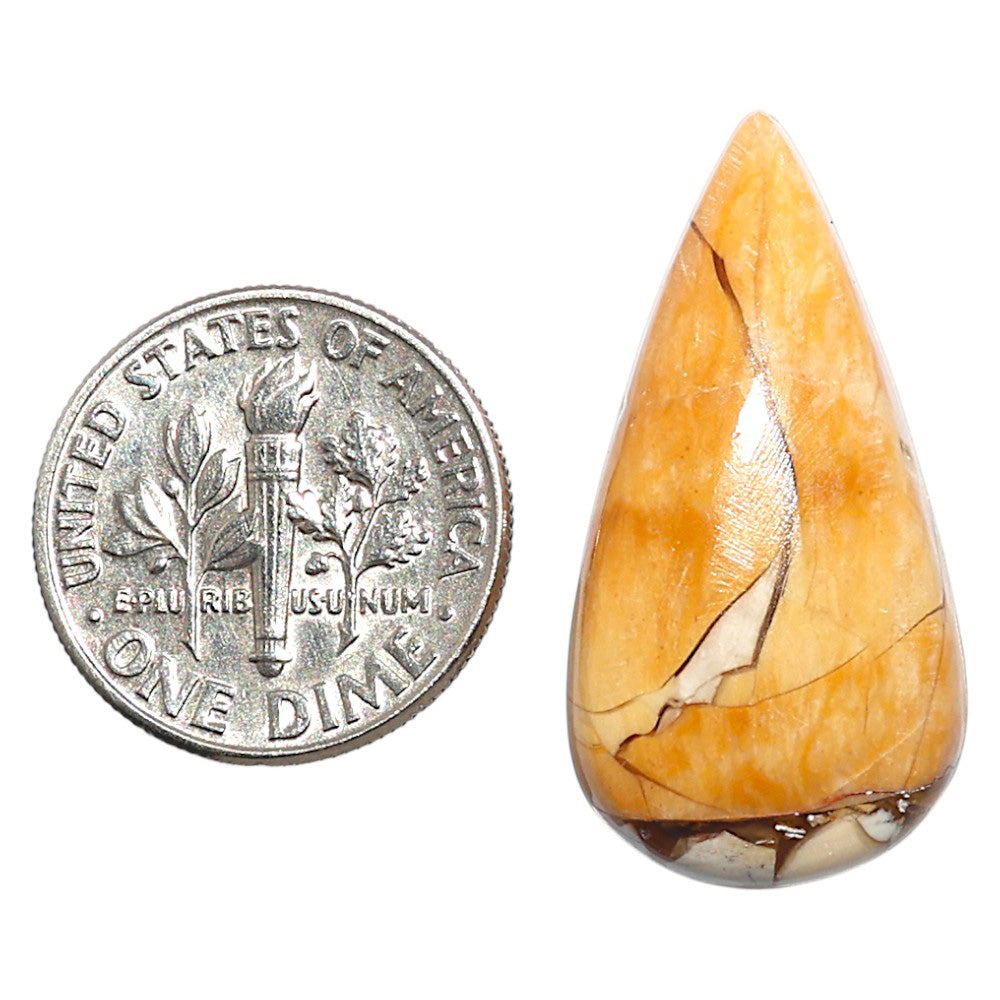 Natural Brecciated Mookaite 14.7x28.8x7 mm Pear Shape Polished Gemstone LS158-09199