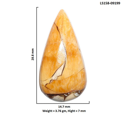Natural Brecciated Mookaite 14.7x28.8x7 mm Pear Shape Polished Gemstone LS158-09199