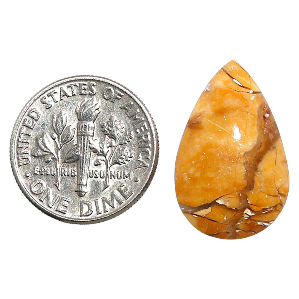 Natural Brecciated Mookaite 13.7x21.4x6 mm Pear Shape Polished Gemstone LS158-09201