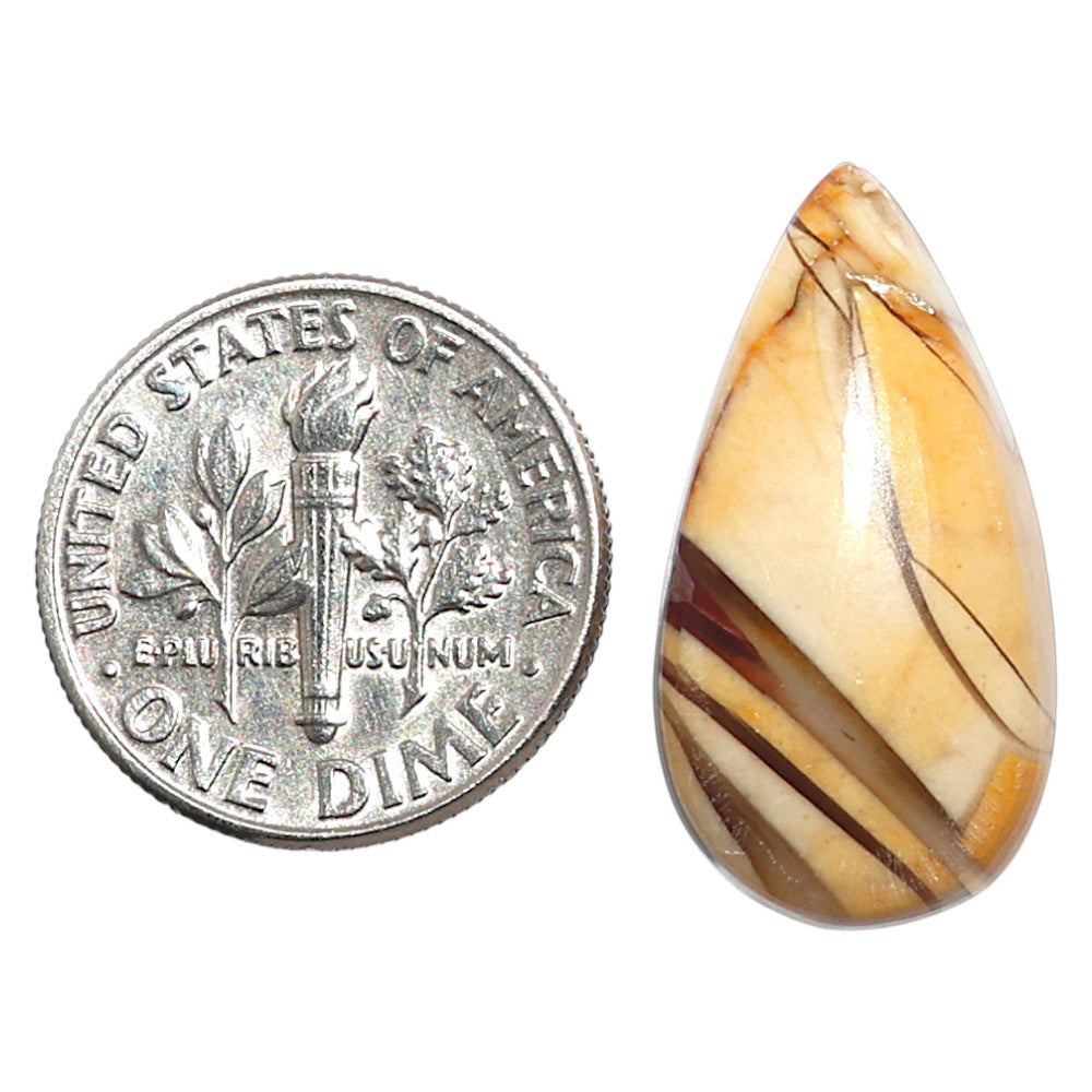 Natural Brecciated Mookaite 12.5x23.7x6 mm Pear Shape Polished Gemstone LS158-09202