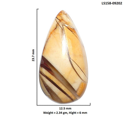 Natural Brecciated Mookaite 12.5x23.7x6 mm Pear Shape Polished Gemstone LS158-09202