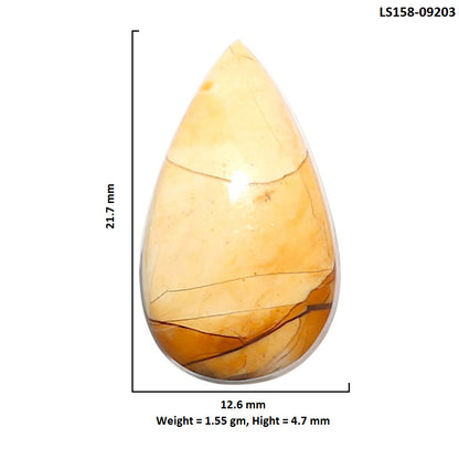 Natural Brecciated Mookaite 12.6x21.7x4.7 mm Pear Shape Polished Gemstone LS158-09203