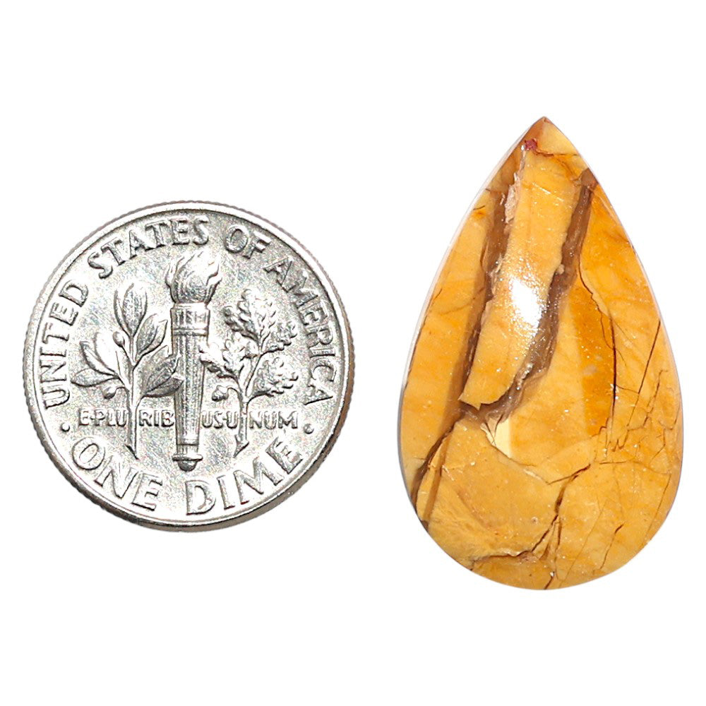 Natural Brecciated Mookaite 15.3x25.25x5.5 mm Pear Shape Polished Gemstone LS158-09207