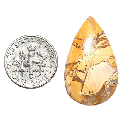 Natural Brecciated Mookaite 17.7x29.4x4.5 mm Pear Shape Polished Gemstone LS158-09209