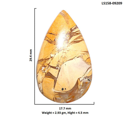 Natural Brecciated Mookaite 17.7x29.4x4.5 mm Pear Shape Polished Gemstone LS158-09209