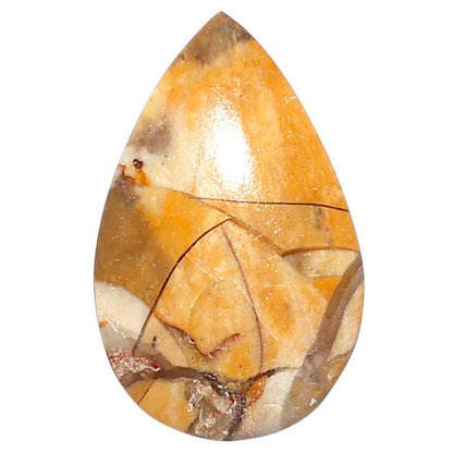 Natural Brecciated Mookaite 15.4x24.5x5.4 mm Pear Shape Polished Gemstone LS158-09210