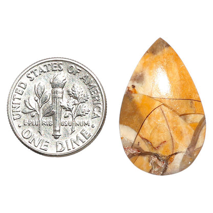 Natural Brecciated Mookaite 15.4x24.5x5.4 mm Pear Shape Polished Gemstone LS158-09210