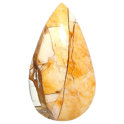 Natural Brecciated Mookaite 14.3x25.6x5 mm Pear Shape Polished Gemstone LS158-09212