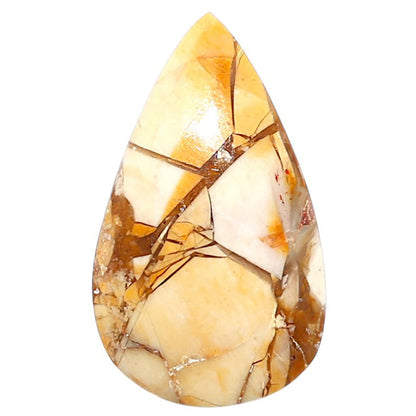 Natural Brecciated Mookaite 16x26.9x5 mm Pear Shape Polished Gemstone LS158-09214