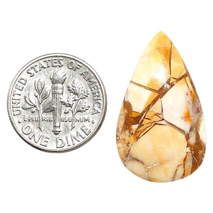 Natural Brecciated Mookaite 16x26.9x5 mm Pear Shape Polished Gemstone LS158-09214