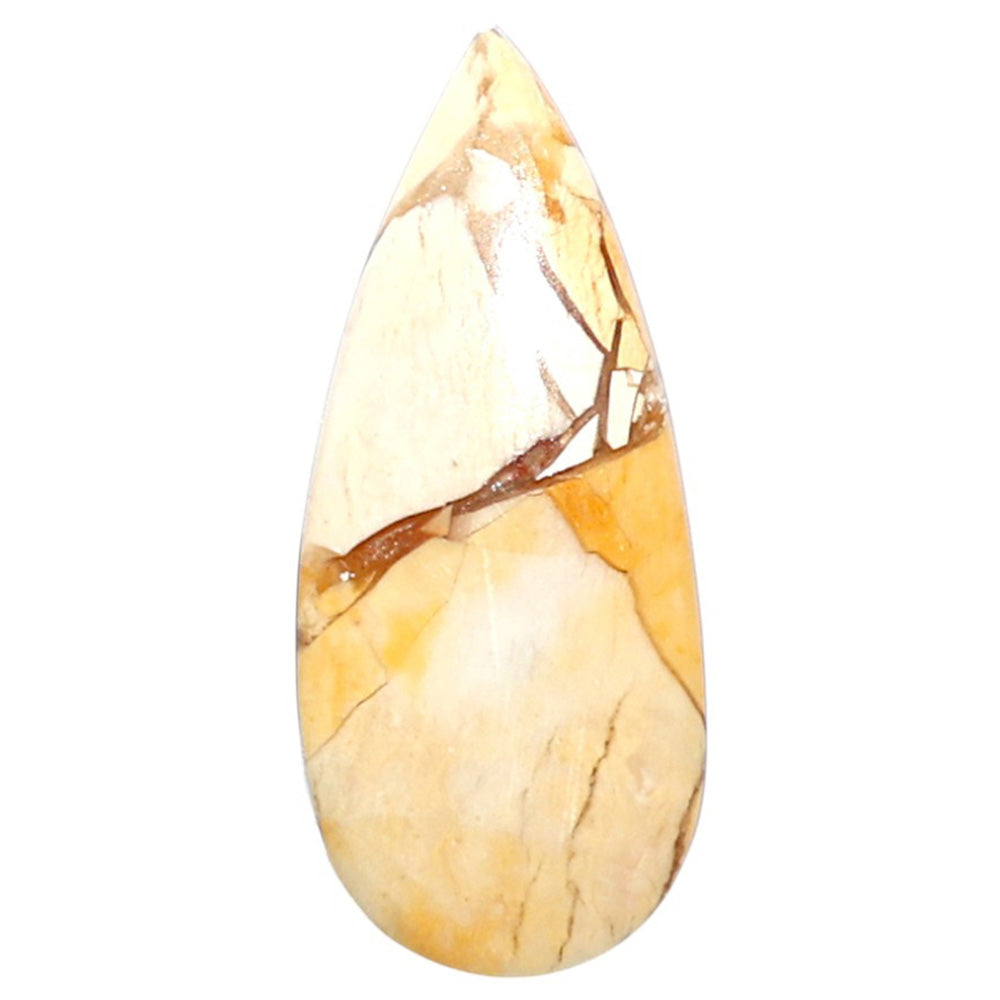 Natural Brecciated Mookaite 12.4x28.8x5 mm Pear Shape Polished Gemstone LS158-09215