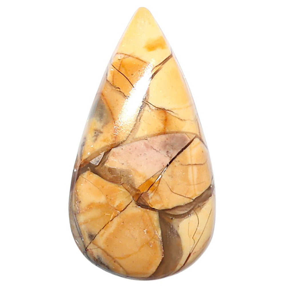 Natural Brecciated Mookaite 15.5x28.75x5 mm Pear Shape Polished Gemstone LS158-09216