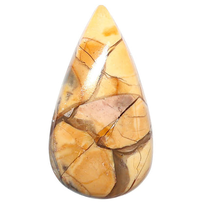 Natural Brecciated Mookaite 15.5x28.75x5 mm Pear Shape Polished Gemstone LS158-09216