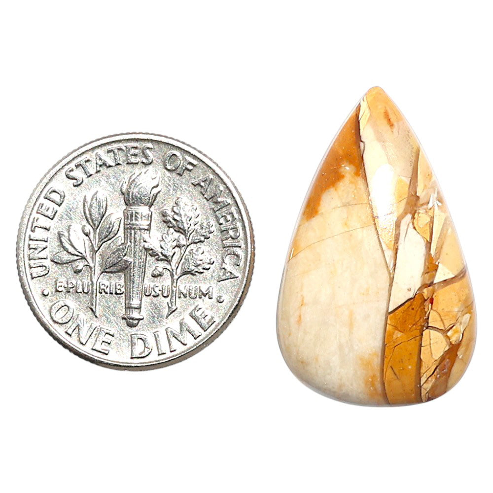 Natural Brecciated Mookaite 15x23.85x6 mm Pear Shape Polished Gemstone LS158-09218
