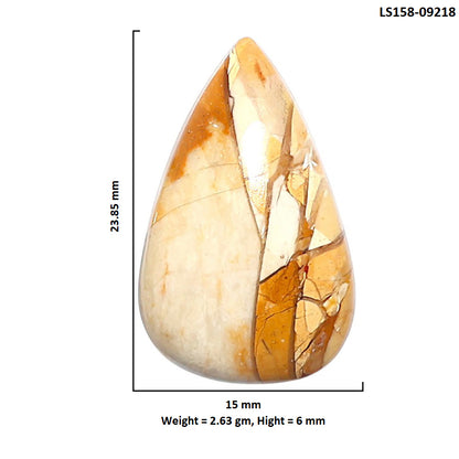 Natural Brecciated Mookaite 15x23.85x6 mm Pear Shape Polished Gemstone LS158-09218