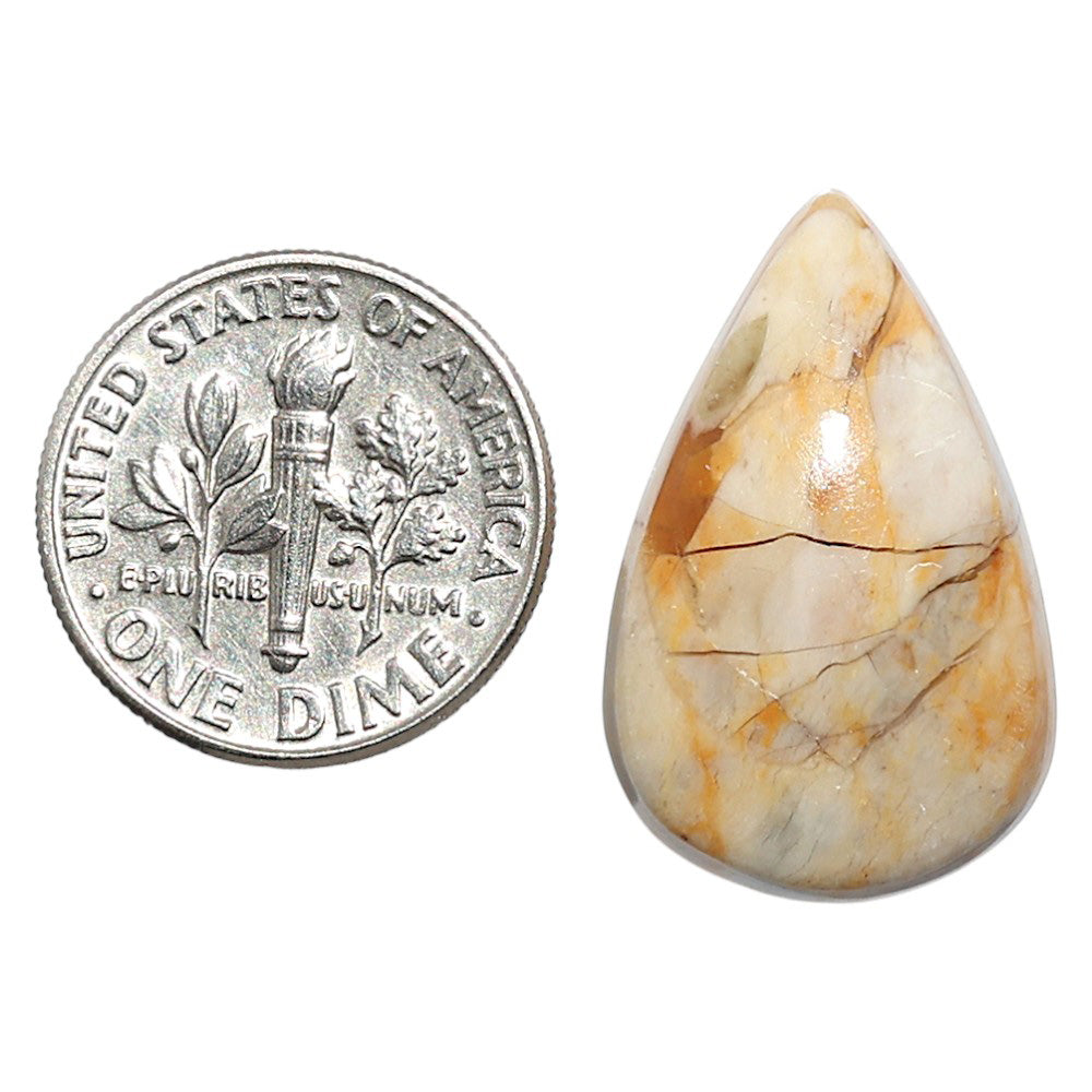 Natural Brecciated Mookaite 15.5x24.35x5.8 mm Pear Shape Polished Gemstone LS158-09219