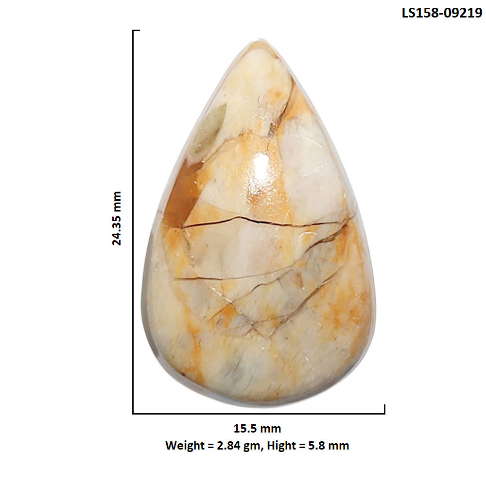 Natural Brecciated Mookaite 15.5x24.35x5.8 mm Pear Shape Polished Gemstone LS158-09219