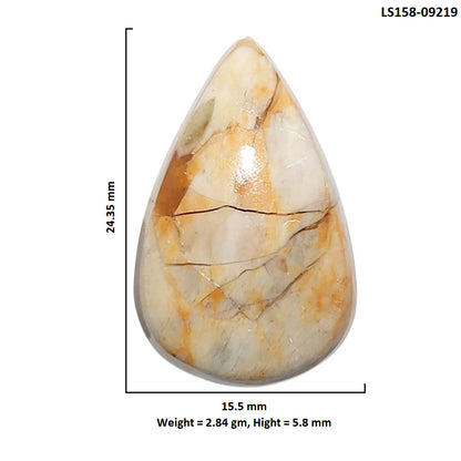 Natural Brecciated Mookaite 15.5x24.35x5.8 mm Pear Shape Polished Gemstone LS158-09219