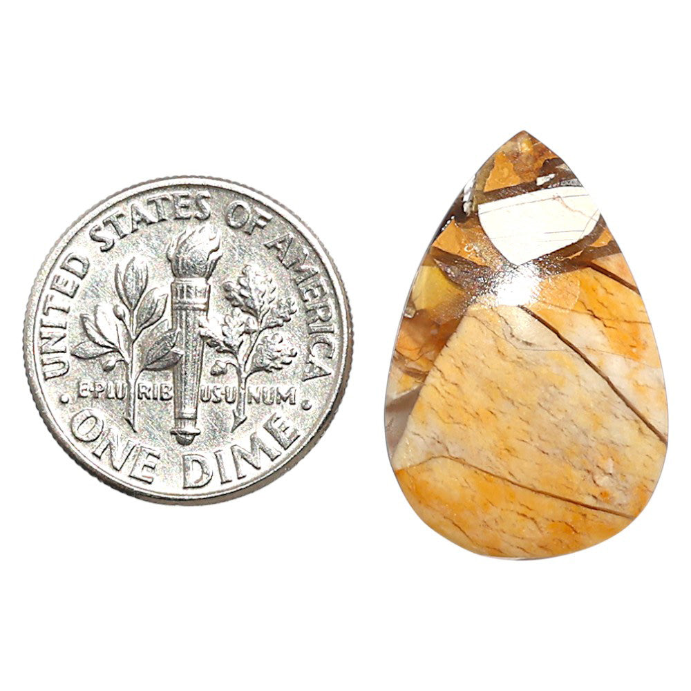 Natural Brecciated Mookaite 15.2x23.1x5.4 mm Pear Shape Polished Gemstone LS158-09220