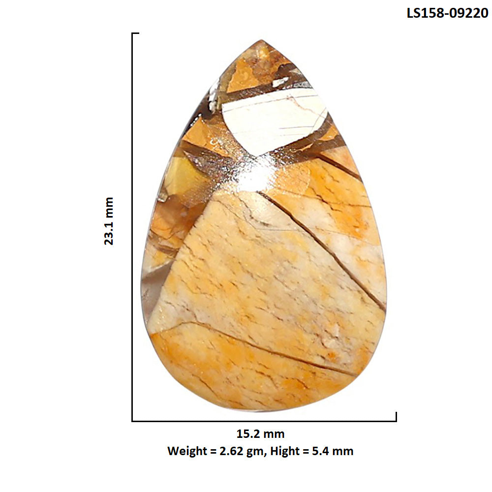 Natural Brecciated Mookaite 15.2x23.1x5.4 mm Pear Shape Polished Gemstone LS158-09220