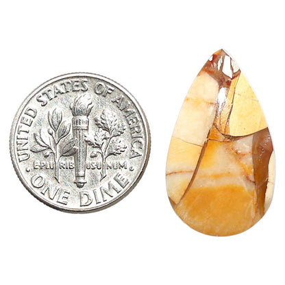 Natural Brecciated Mookaite 13.7x23.5x6 mm Pear Shape Polished Gemstone LS158-09221