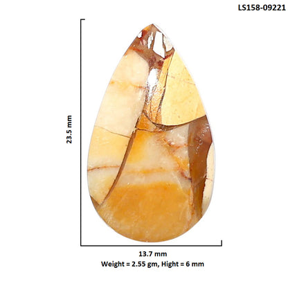 Natural Brecciated Mookaite 13.7x23.5x6 mm Pear Shape Polished Gemstone LS158-09221