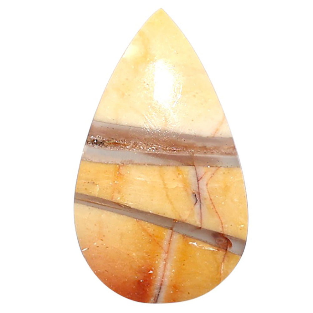 Natural Brecciated Mookaite 14.5x24.5x5 mm Pear Shape Polished Gemstone LS158-09222