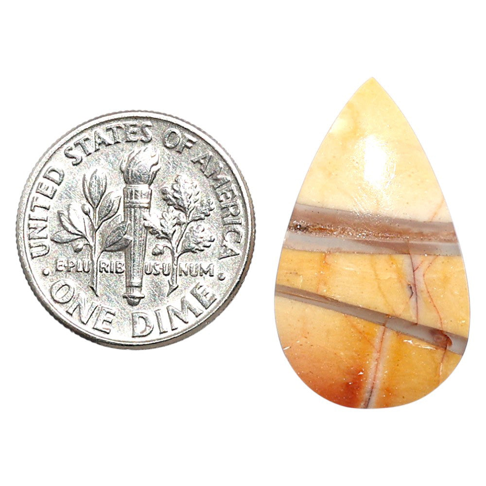 Natural Brecciated Mookaite 14.5x24.5x5 mm Pear Shape Polished Gemstone LS158-09222