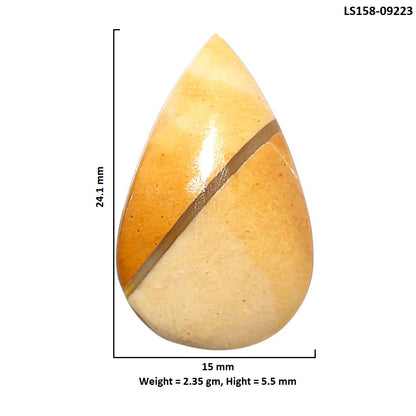 Natural Brecciated Mookaite 15x24.1x5.5 mm Pear Shape Polished Gemstone LS158-09223