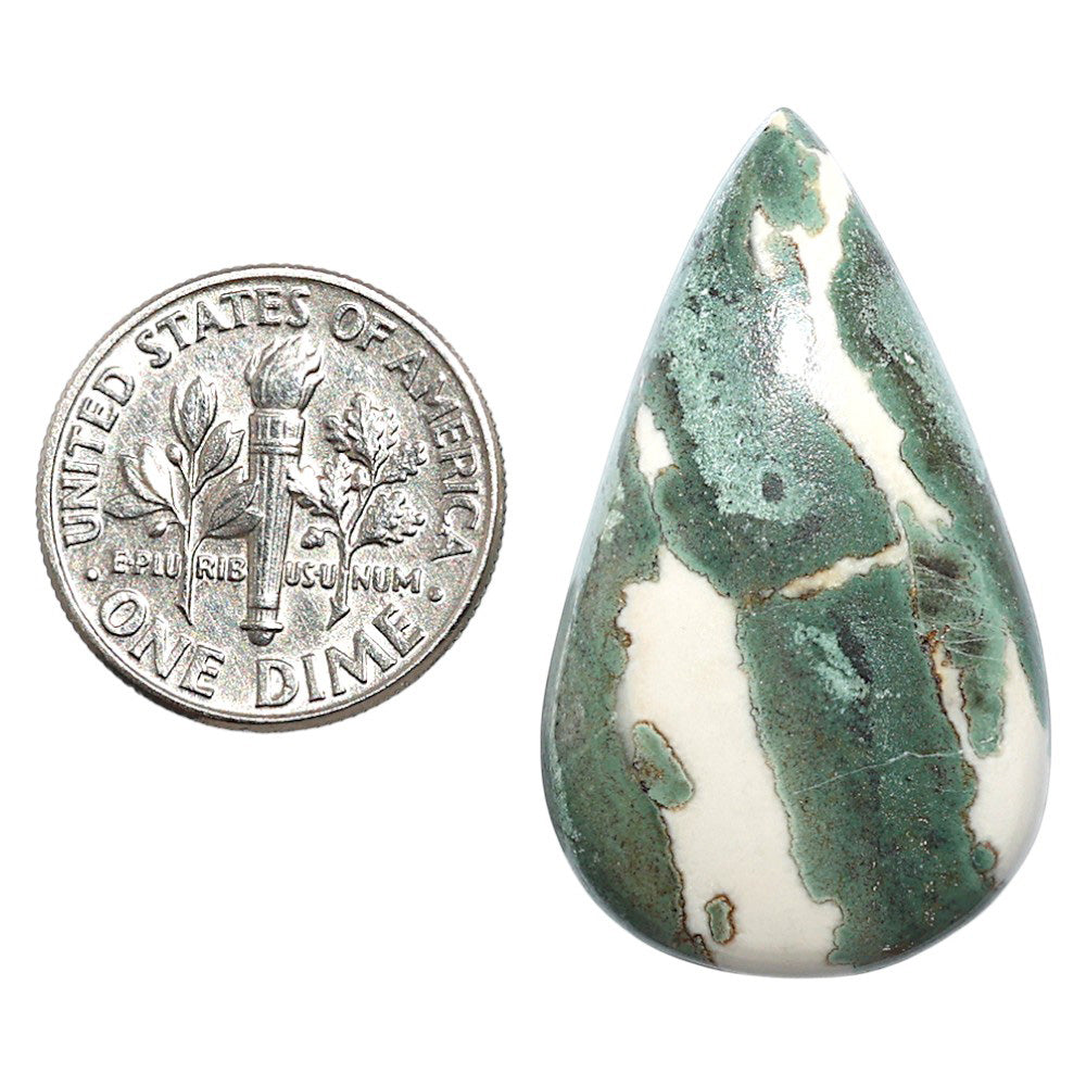 Natural Larsonite Jasper 19.2x33x5.5 mm Pear Shape Polished Gemstone LS159-09254