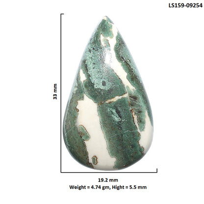 Natural Larsonite Jasper 19.2x33x5.5 mm Pear Shape Polished Gemstone LS159-09254