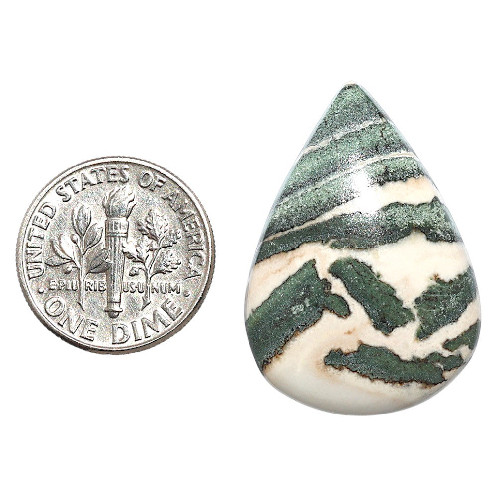 Natural Larsonite Jasper 21.1x30.15x5 mm Pear Shape Polished Gemstone LS159-09255