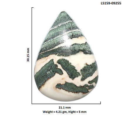 Natural Larsonite Jasper 21.1x30.15x5 mm Pear Shape Polished Gemstone LS159-09255