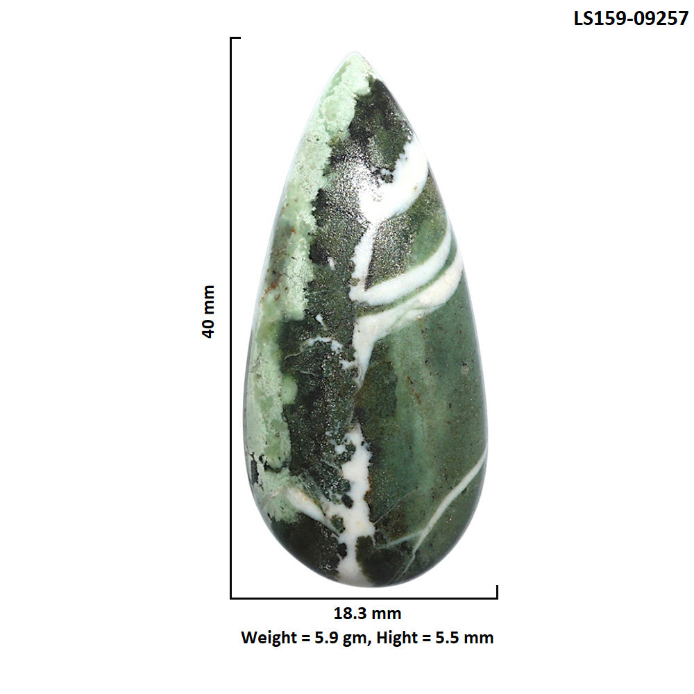 Natural Larsonite Jasper 18.3x40x5.5 mm Pear Shape Polished Gemstone LS159-09257