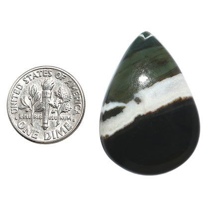 Natural Larsonite Jasper 22.8x32.7x6 mm Pear Shape Polished Gemstone LS159-09258