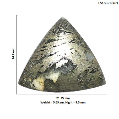 Natural Feder Pyrite 21.55x24.7x5.5 mm Fancy Shape Polished Gemstone LS160-09261