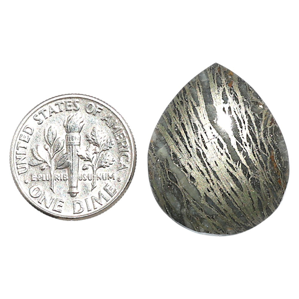 Natural Feder Pyrite 20x24.2x5 mm Heart Shape Polished Gemstone LS160-09264