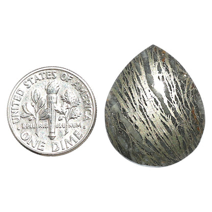 Natural Feder Pyrite 20x24.2x5 mm Heart Shape Polished Gemstone LS160-09264