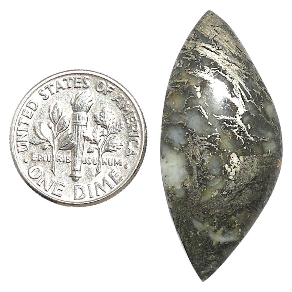 Natural Feder Pyrite 15.9x35x5 mm Fancy Shape Polished Gemstone LS160-09265