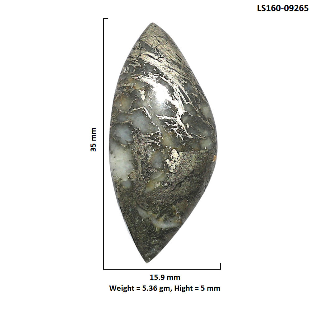 Natural Feder Pyrite 15.9x35x5 mm Fancy Shape Polished Gemstone LS160-09265